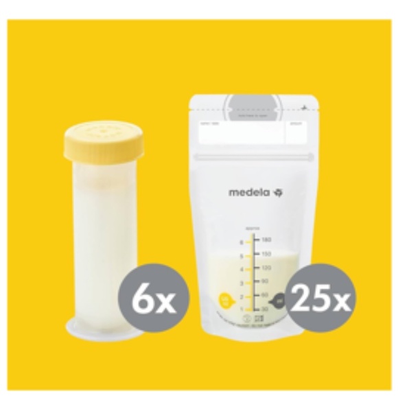 Medela Breast Milk Storage Bags (x25) and 80mL Breast milk containers (x6) - New - Picture 2 of 8
